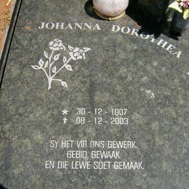 RENSBURG Johanna Dorothea, Jansen van 1907-2003