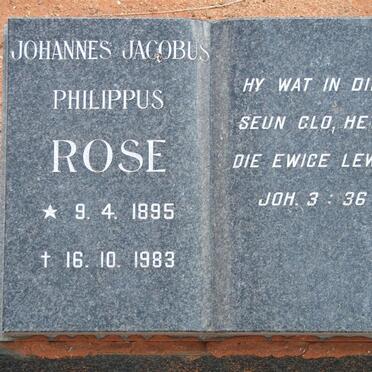 ROSE Johannes Jacobus Philippus 1895-1983