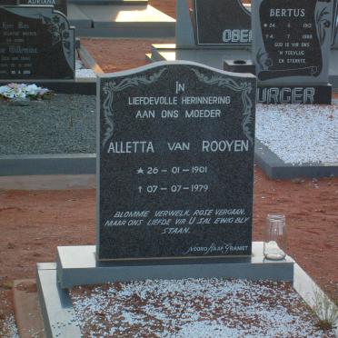 ROOYEN Alletta, van 1901-1979