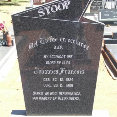 STOOP Johannes Francois 1924-1986