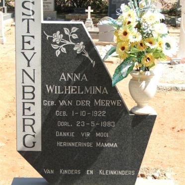 STEYNBERG Anna Wilhelmina nee VAN DER MERWE 1922-1983
