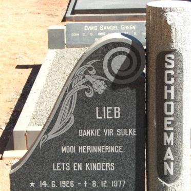 SCHOEMAN Lieb 1926-1977