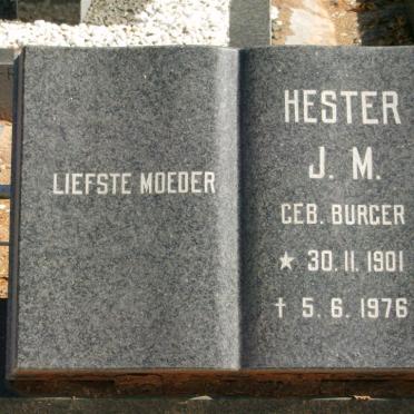 STOMAN Hester J.M. nee BURGER 1901-1976