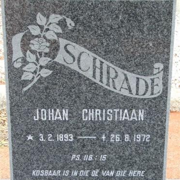 SCHRADE Johan Christiaan 1893-1972