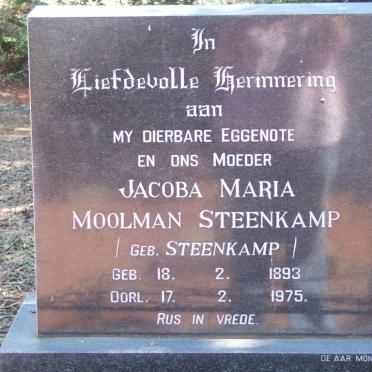 STEENKAMP Jacoba Maria Moolman nee STEENKAMP 1893-1975