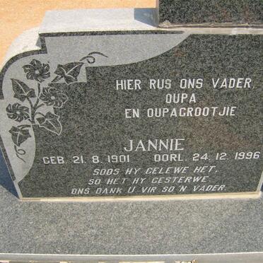 SWARTZ Jannie 1901-1996