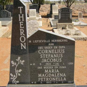 THERON Cornelius Stefanus Jacobus 1905-1991 &amp; Maria Magdalena Petronella 1903-1987