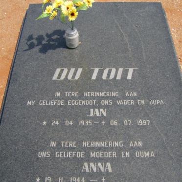TOIT Jan, du 1935-1997 &amp; Anna 1944-