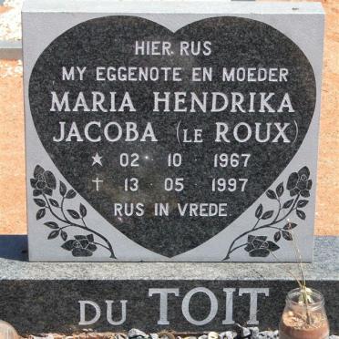TOIT Maria Hendrika Jacoba, du nee LE ROUX 1967-1997