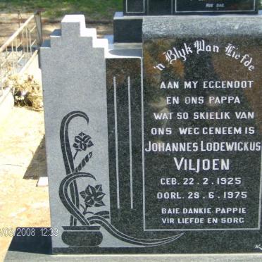 VILJOEN Johannes Lodewickus 1925-1975