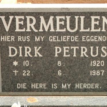 VERMEULEN Dirk Petrus 1920-1987