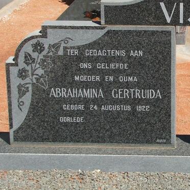 VISAGIE Abrahamina Gertruida 1922-