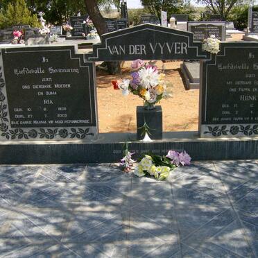 VYVER Henk, van der 1926-1976 &amp; Ria 1930-2003