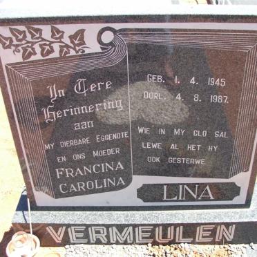 VERMEULEN Francina Carolina 1945-1987