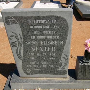 VENTER Sarah Elizabeth 1905-1993