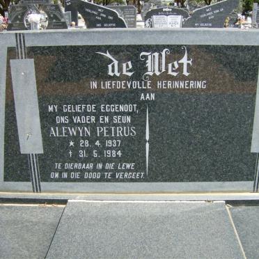 WET Alewyn Petrus, de 1937-1984