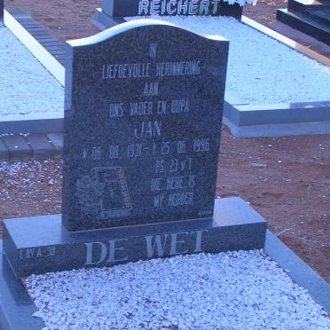 WET Jan, de 1931-1996