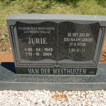 WESTHUIZEN Jurie, van der 1943-2004