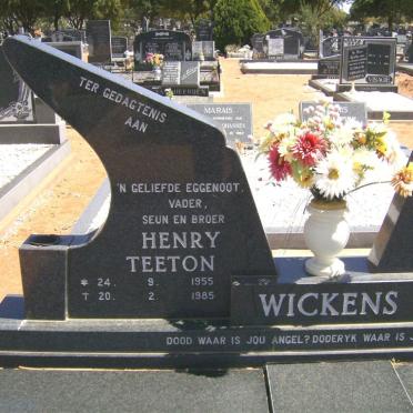 WICKENS Henry Teeton 1955-1985
