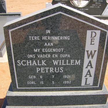 WAAL Schalk Willem Petrus, de 1921-1992