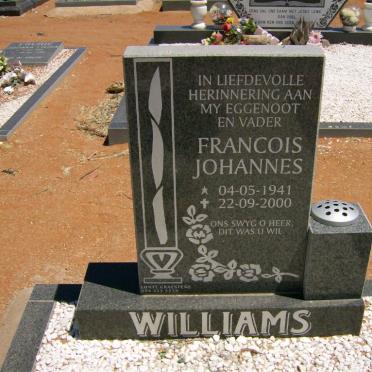 WILLIAMS Francois Johannes 1941-2000