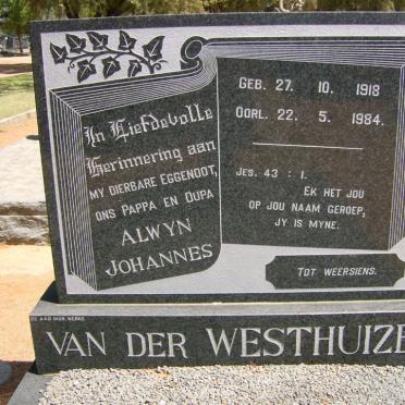 WESTHUIZEN Alwyn Johannes, van der 1918-1984