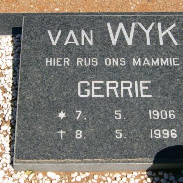 WYK Gerrie, van 1906-1996