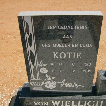 WIELLIGH Kotie, von 1919-1995