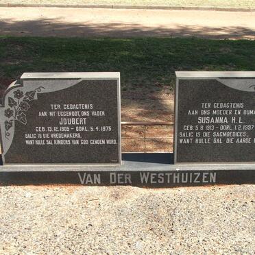 WESTHUIZEN Joubert, van der 1905-1975 &amp; Susanna H.L. 1913-1997