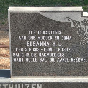 WESTHUIZEN Joubert, van der 1905-1975 &amp; Susanna H.L. 1913-1997