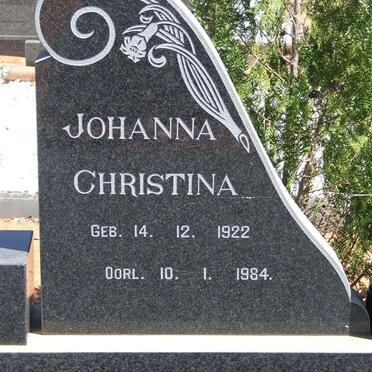 WESTHUIZEN Johanna Christina, van der 1922-1984