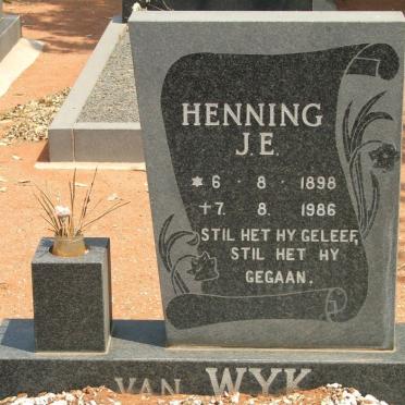 WYK Henning J.E., van 1898 1986
