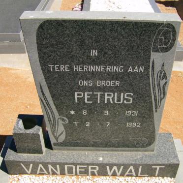 WALT Petrus, van der 1931-1992