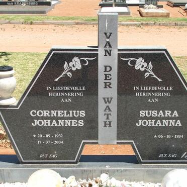 WATH Cornelius Johannes, van der 1932-2004 &amp; Susara Johanna 1934-