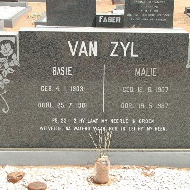 ZYL Basie, van 1903-1981 &amp; Malie 1907-1987