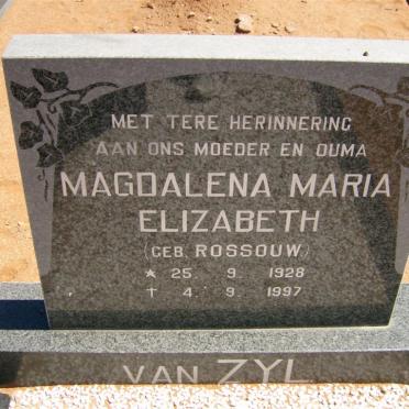 ZYL Magdalena Maria Elizabeth, van nee ROSSOUW 1928-1997
