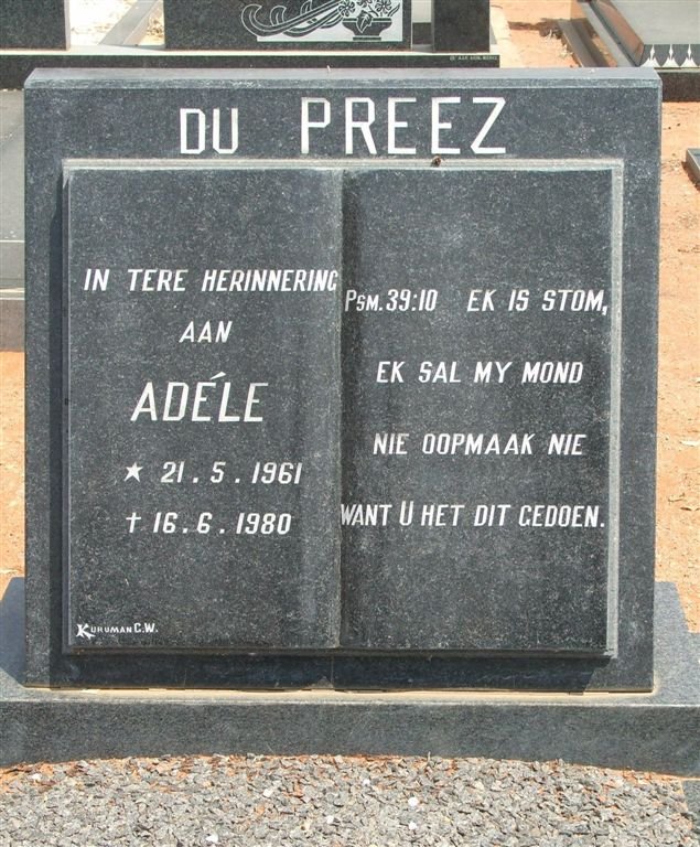 PREEZ Adéle, du 1961-1980