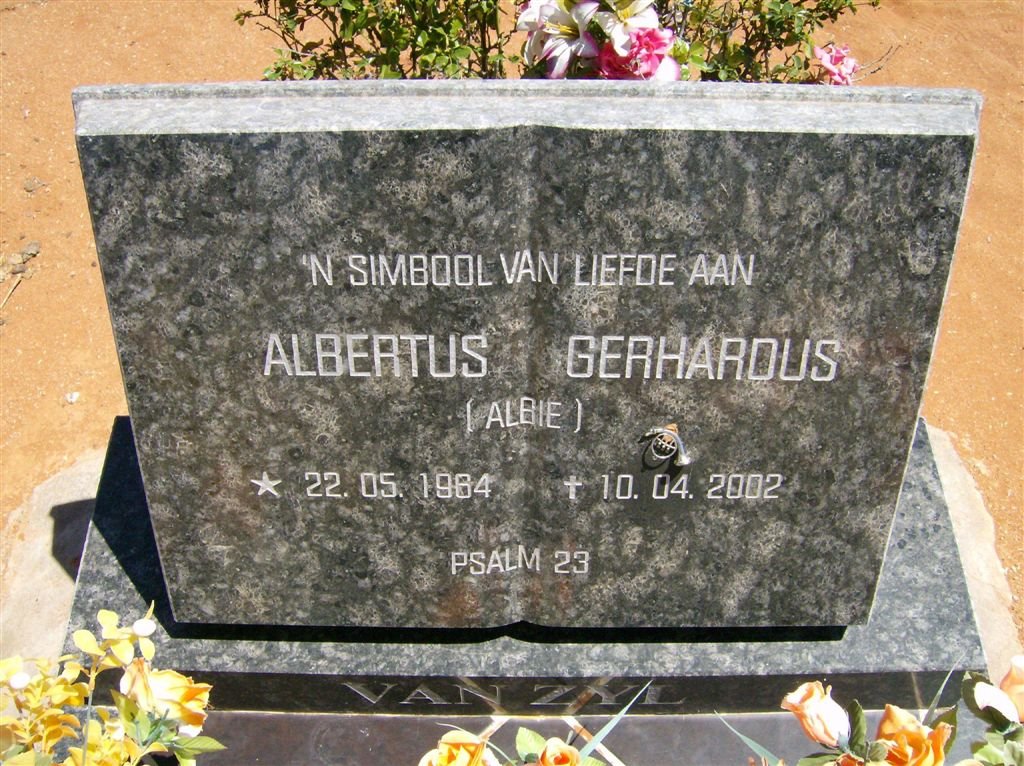 ZYL Albertus Gerhardus, van1964-2002