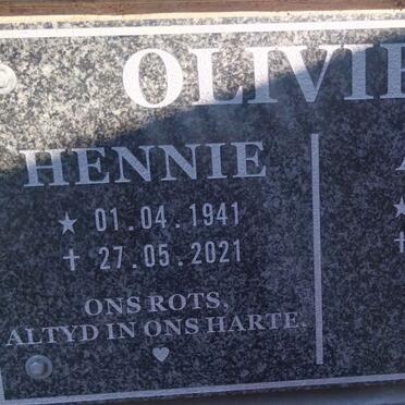 OLIVIER Hennie 1941-2021 & Anna 1938-