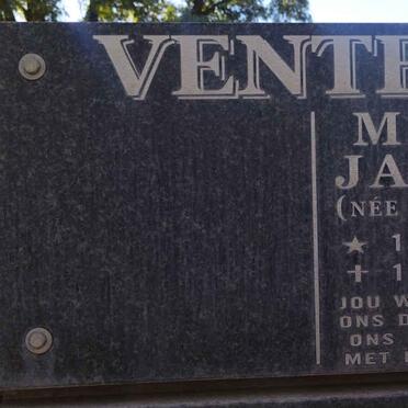 VENTER Maria Jacoba nee AGENBAG 1937-2017