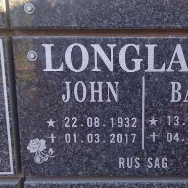 LONGLAND John 1932-2017 & Babs 1935-2020