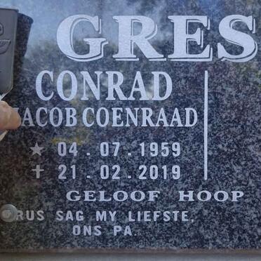 GRESSE Conrad Jacob Coenraad 1959-2019