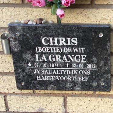 GRANGE Chris De Wit, La 1977-2012