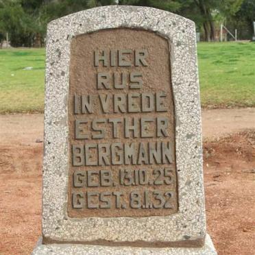 BERGMANN Esther 1925-1932