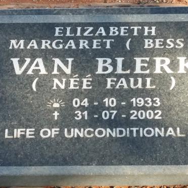 BLERK Elizabeth Margaret, van nee FAUL 1933-2002