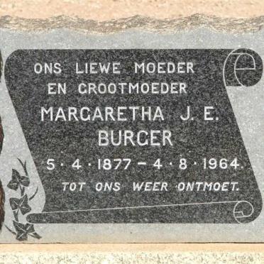 BURGER Margaretha J.E. 1877-1964