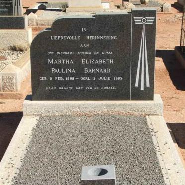 BARNARD Jacobus Johannes 1892-1950 &amp; Martha Elizabeth Paulina 1898-1983