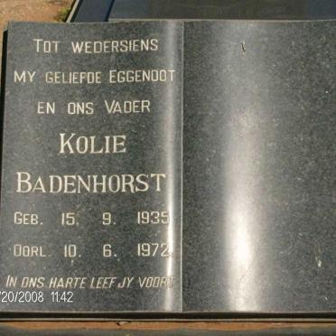 BADENHORST Kolie 1935-1972