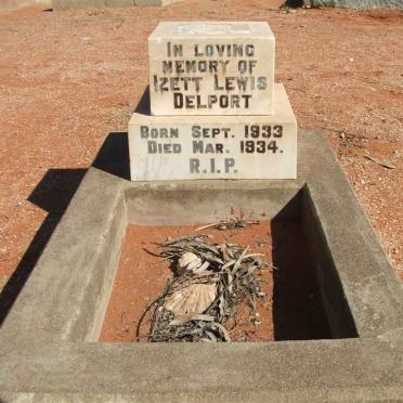 DELPORT Izett Lewis 1933-1934