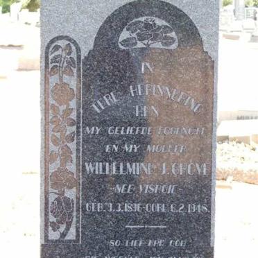 GROVE Wilhelmina J. nee VISAGIE 1896-1948